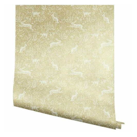 Rifle Paper Co Fable Wallpaper - Metallic Gold