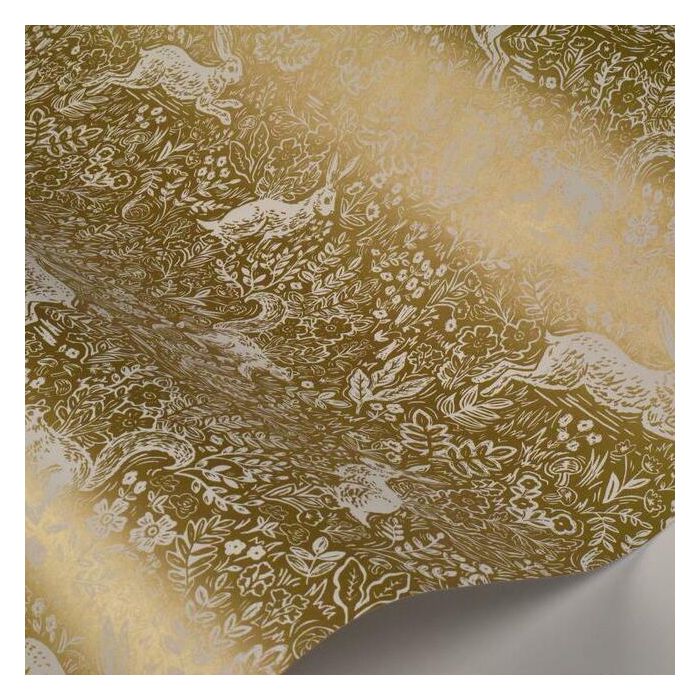 Rifle Paper Co Fable Wallpaper - Metallic Gold