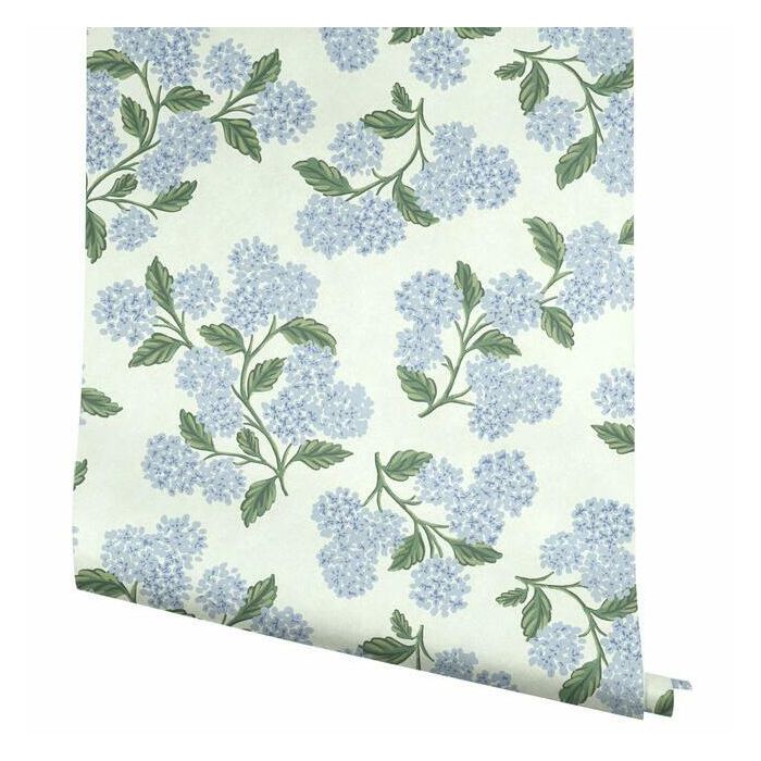 Rifle Paper Co Hydrangea Wallpaper - Blue & White