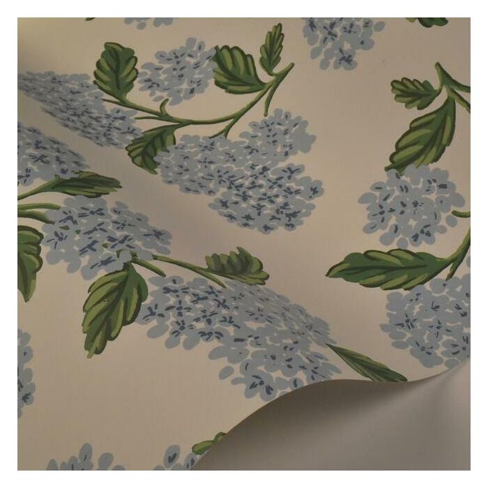 Rifle Paper Co Hydrangea Wallpaper - Blue & White