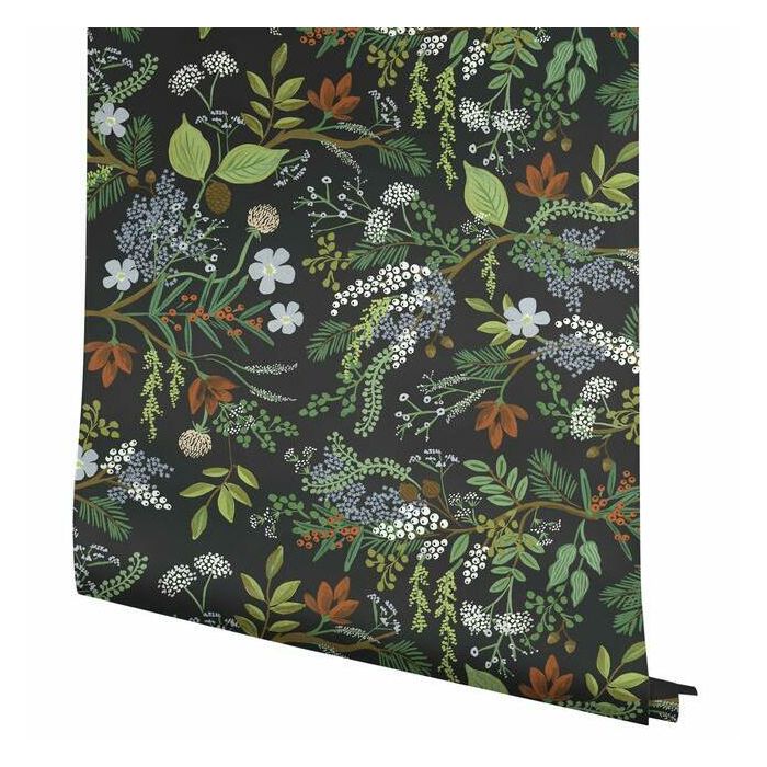 Rifle Paper Co Juniper Forest Wallpaper - Black