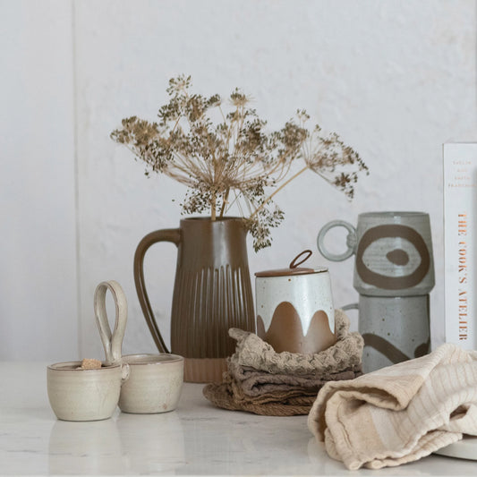 Stoneware Caddy - Beige