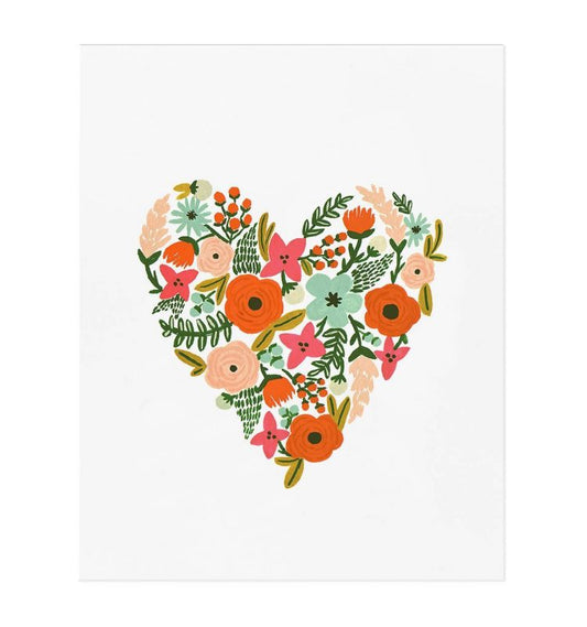 Rifle Paper Co 8x10 Art Print - Floral Heart
