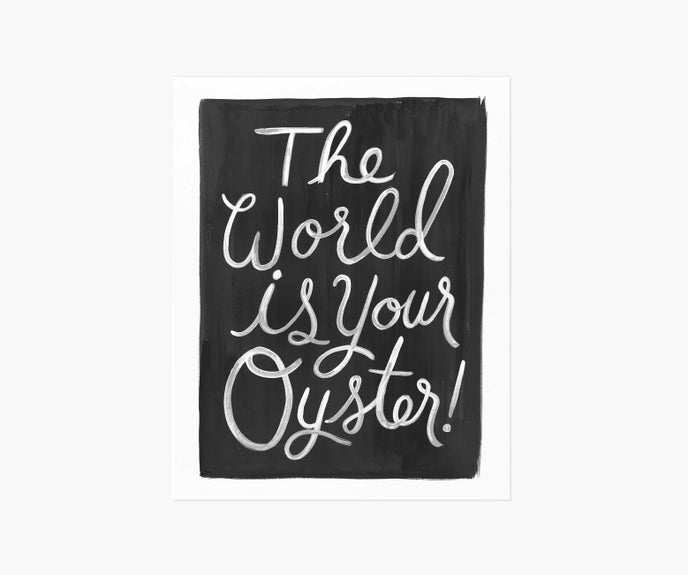 Rifle Paper Co 8x10 Art Print - World Is Your Oyster