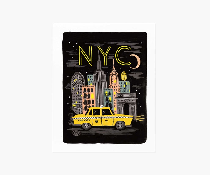 Rifle Paper Co 8x10 Art Print - Bon Voyage NYC