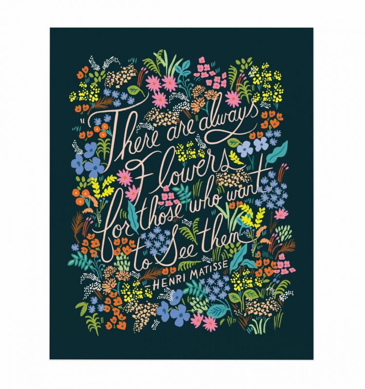 Rifle Paper Co 8x10 Art Print - Matisse Quote