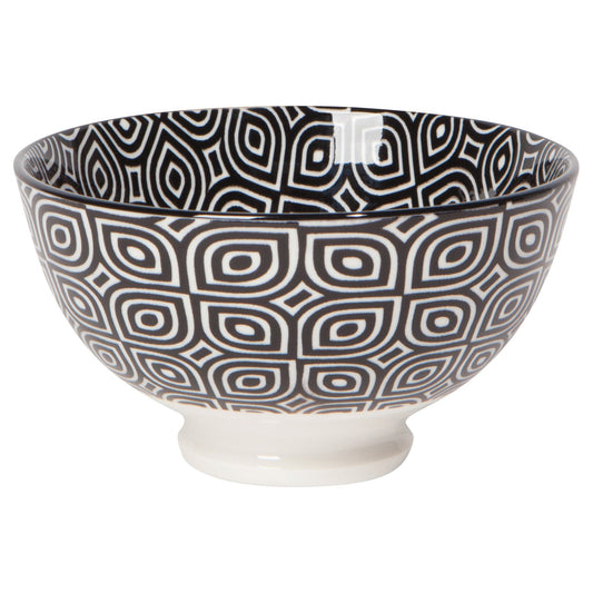 Coupe Stamped Bowl - Black Geo