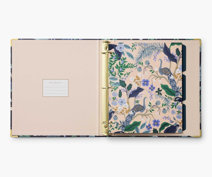 Rifle Paper Co Classic Binder - Peacock