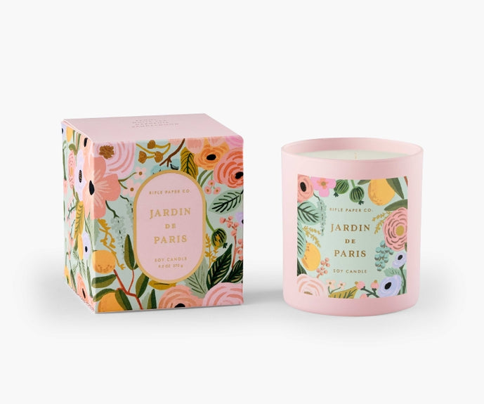 Rifle Paper Co Glass Candle - Jardin de Paris