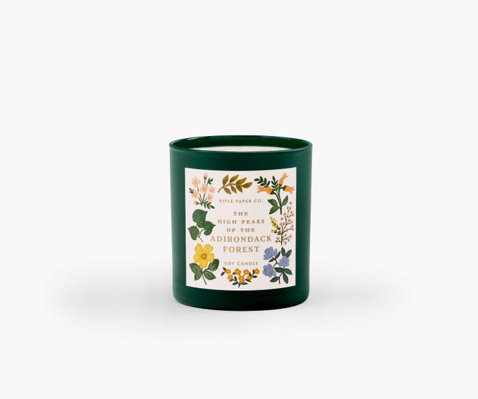 Rifle Paper Co Glass Candle - High Peaks of the Adirondack Forest