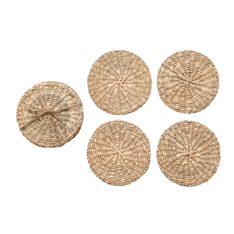 Woven Seagrass Coaster Set