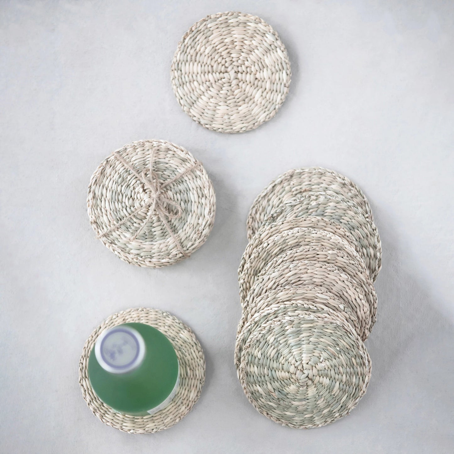 Woven Seagrass Coaster Set