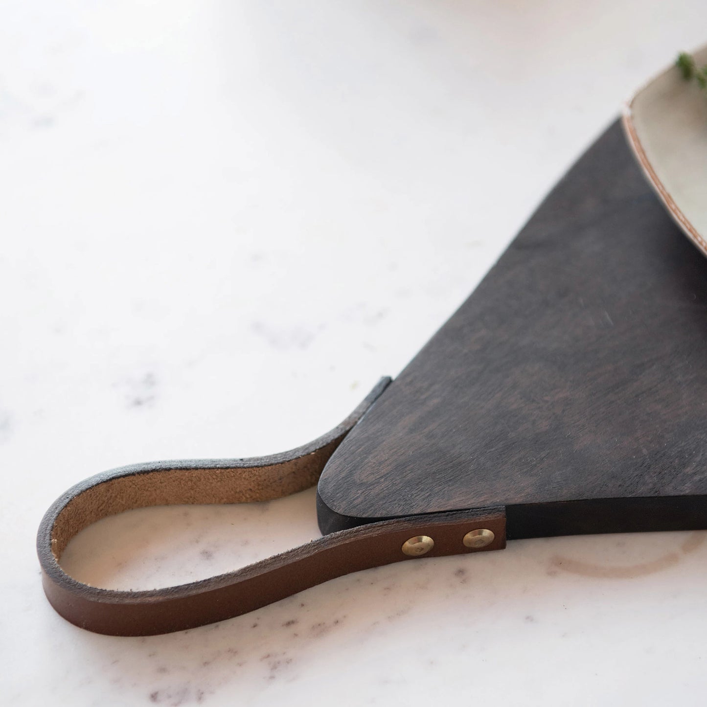 Wood & Leather Cheese Board