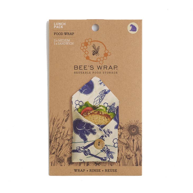 Bee's Wrap Bees + Bears Lunch Pack