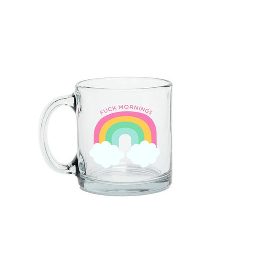 Fuck Mornings Glass Mug