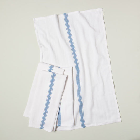 Brooklyn Stripe Towel - Delft Blue