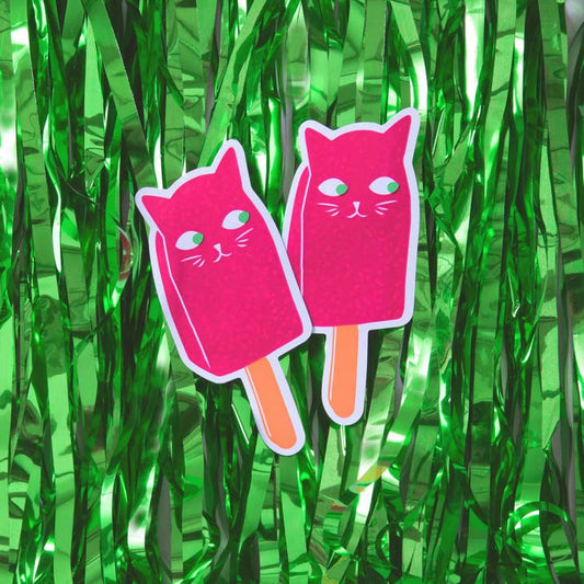 Glitter Catsicle Sticker