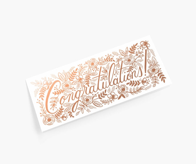 Rifle Paper Co Card - Champagne Floral Congrats