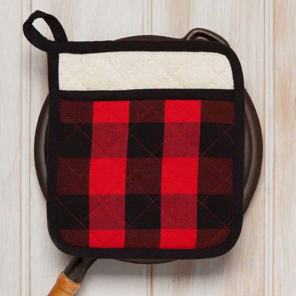 Pot Holder Oven Mitt Set - Buffalo Check