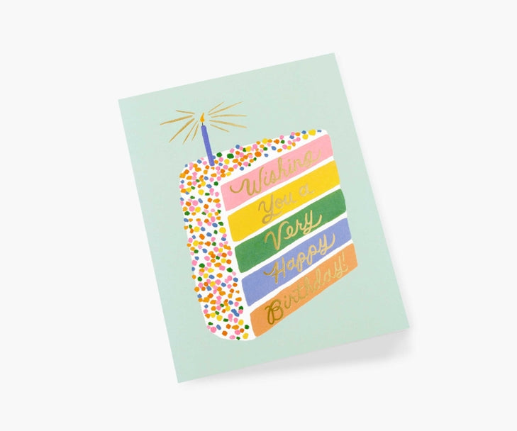 Rifle Paper Co Card - Cake Slice Birthday