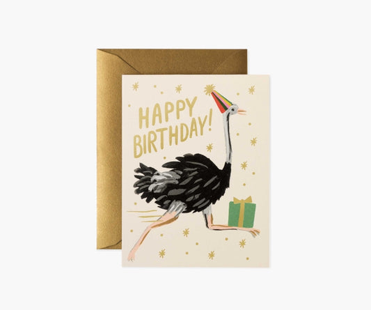 Rifle Paper Co Card - Ostrich Birthday
