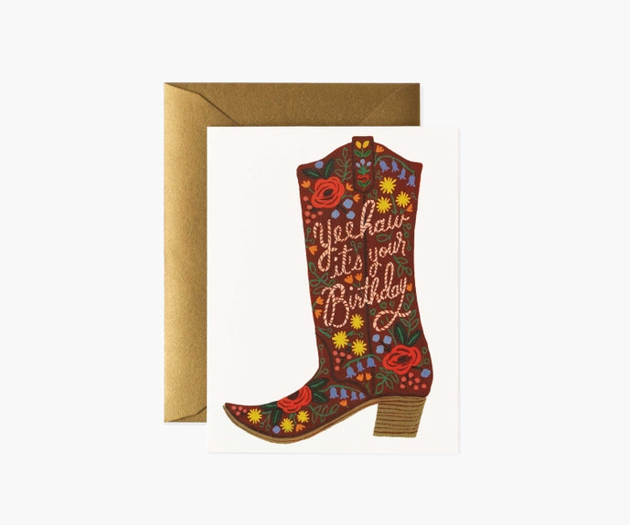 Rifle Paper Co Card - Birthday Boot