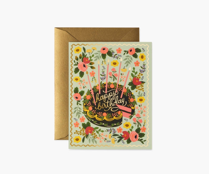 Rifle Paper Co Card - Floral Cake Birthday