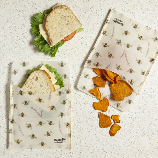 Sandwich Beeswax Wrap - Bees