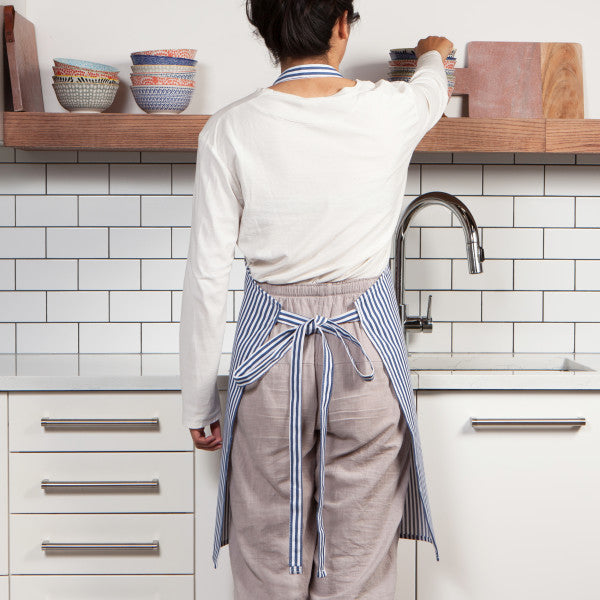 Chef Apron - Pinstripe Blue