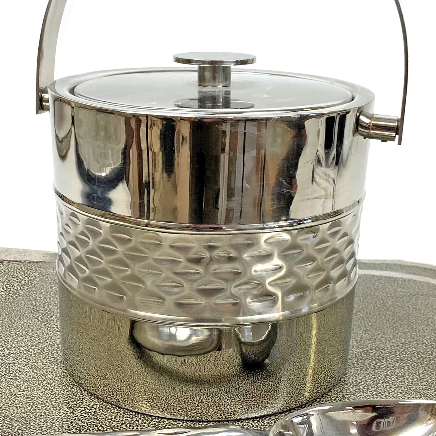 Truro Ice Bucket & Scoop Set - Platinum