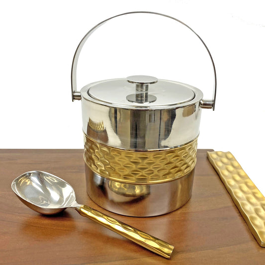 Truro Ice Bucket & Scoop Set - Gold