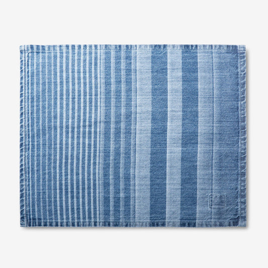 Laser Denim Placemat - Regimental Light Wash