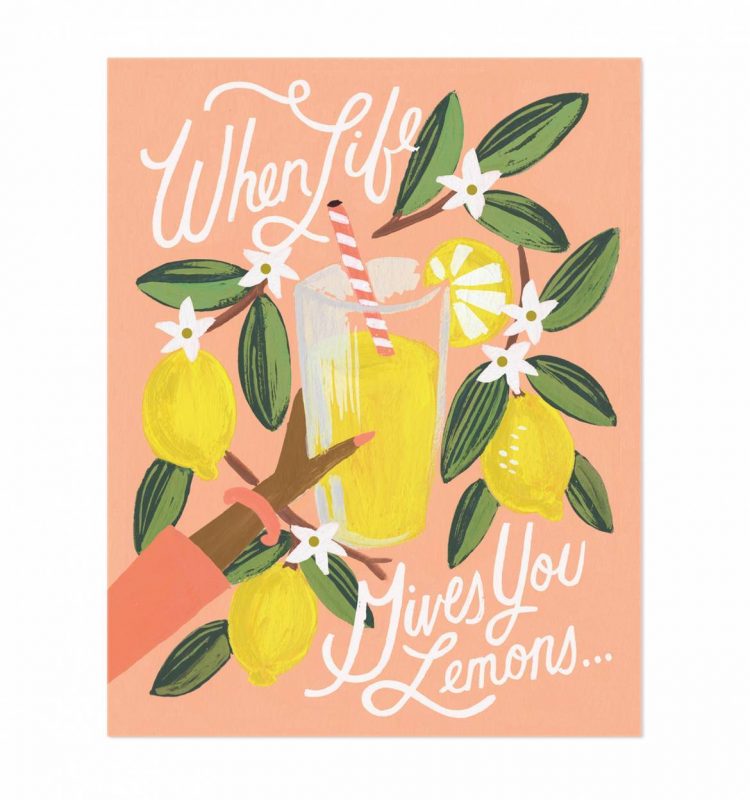 Rifle Paper Co 8x10 Art Print - Lemons to Lemonade