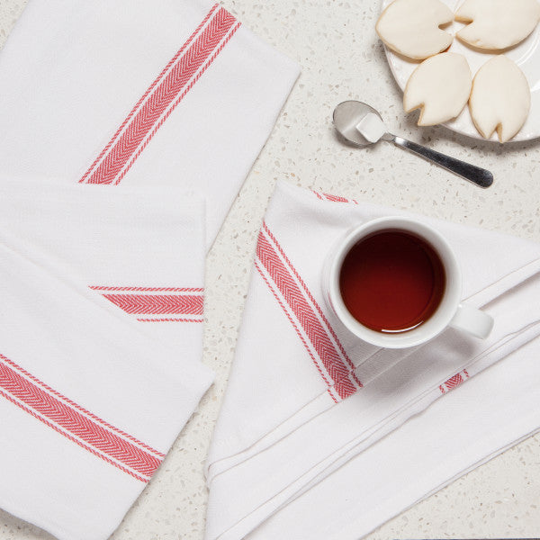 Brooklyn Stripe Towel Set - Poppy