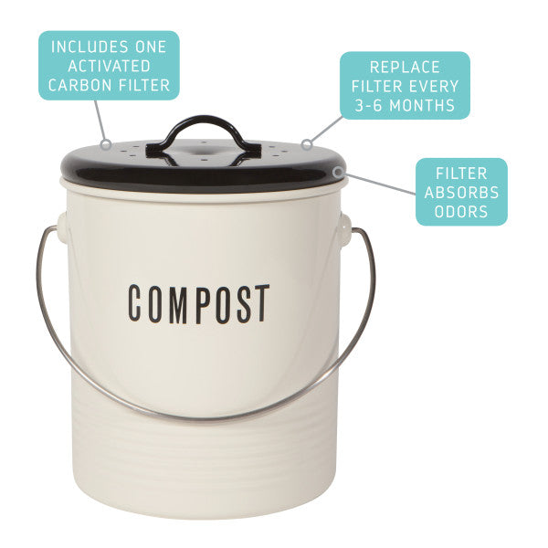 Compost Bin With Filter - Vintage – Relish Decor