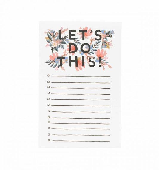 Rifle Paper Co Notepad - Let's Do This