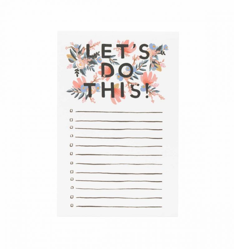 Rifle Paper Co Notepad - Let's Do This