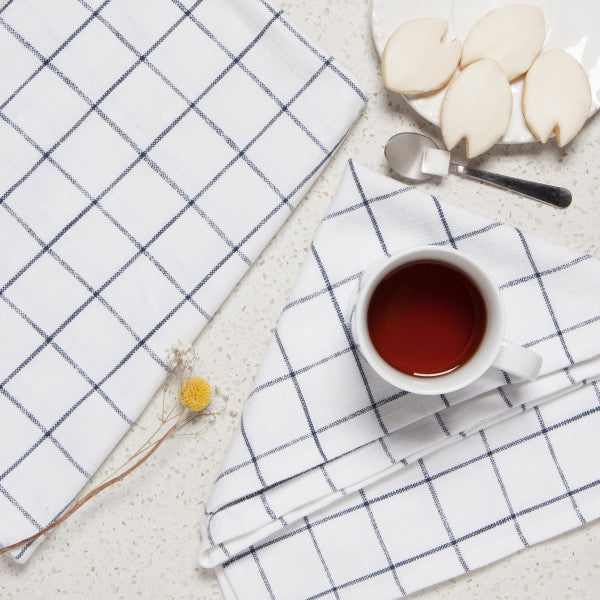 Vintage Heirloom Tea Towels - Midnight