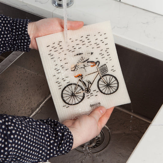 Swedish Dishcloth - Bunny Bike