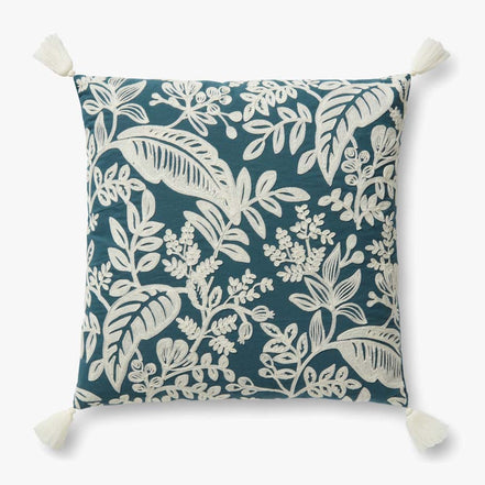 Rifle Paper Co x Loloi Canopy Pillow - Navy & White (Set of 2)