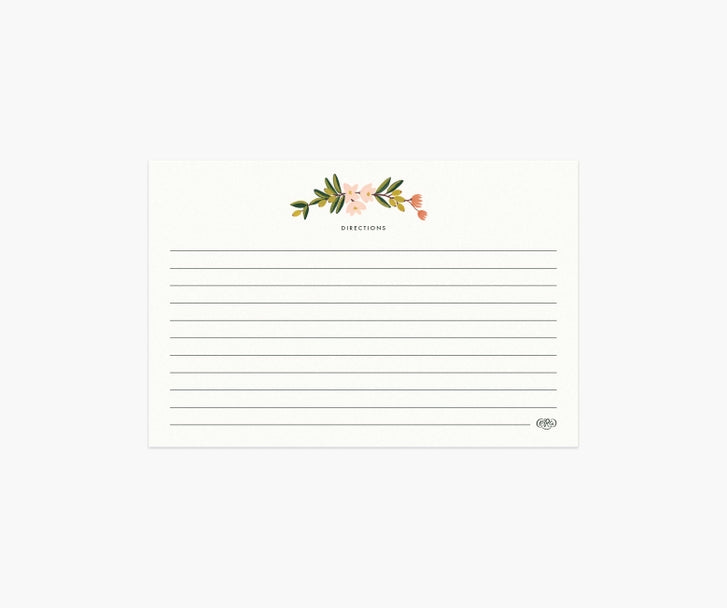Rifle Paper Co Recipe Cards -  Citrus Floral