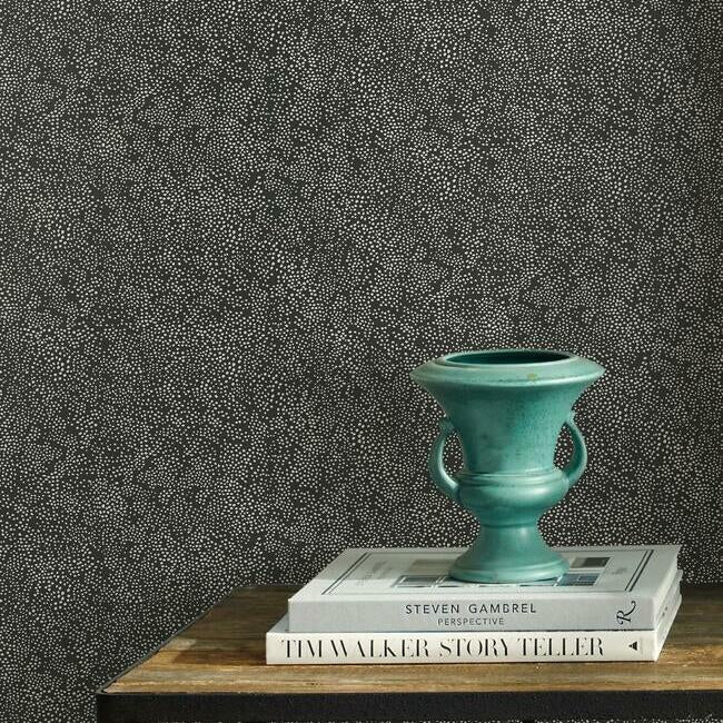 Rifle Paper Co Champagne Dots Wallpaper - White & Black