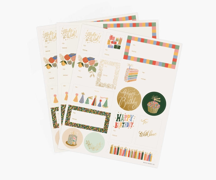Rifle Paper Co Gift Stickers & Labels - Birthday Cake