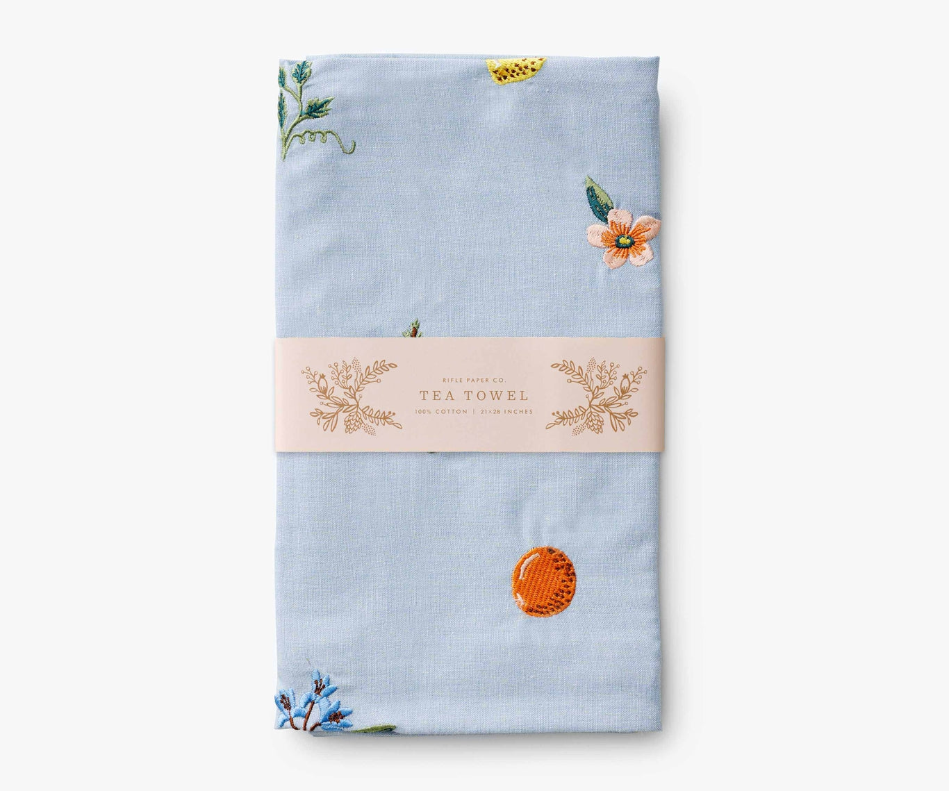 Rifle Paper Co Embroidered Tea Towel - Fruit Stand