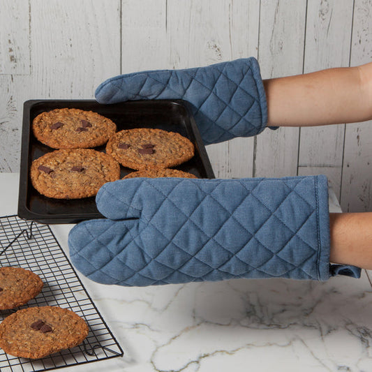 Pot Holder Oven Mitt Set - Midnight Blue