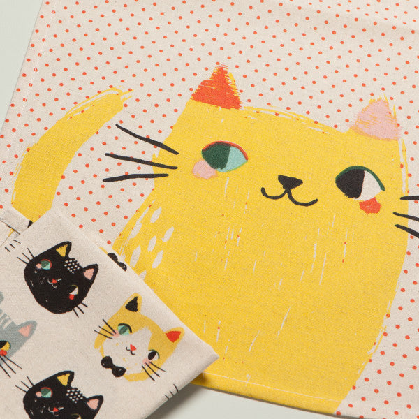 Meow Meow Polka Tea Towel