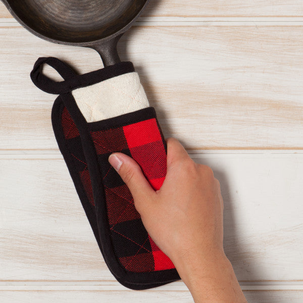 Pot Holder Oven Mitt Set - Buffalo Check